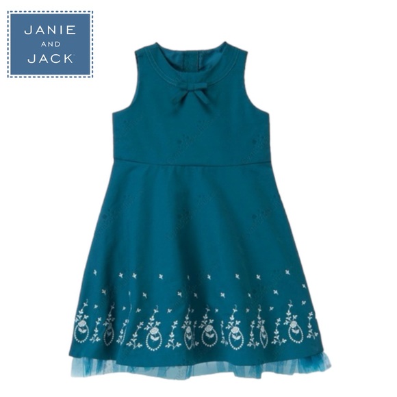 Janie and Jack Sweet Sophistication City Celebration Embroidered Floral Dress